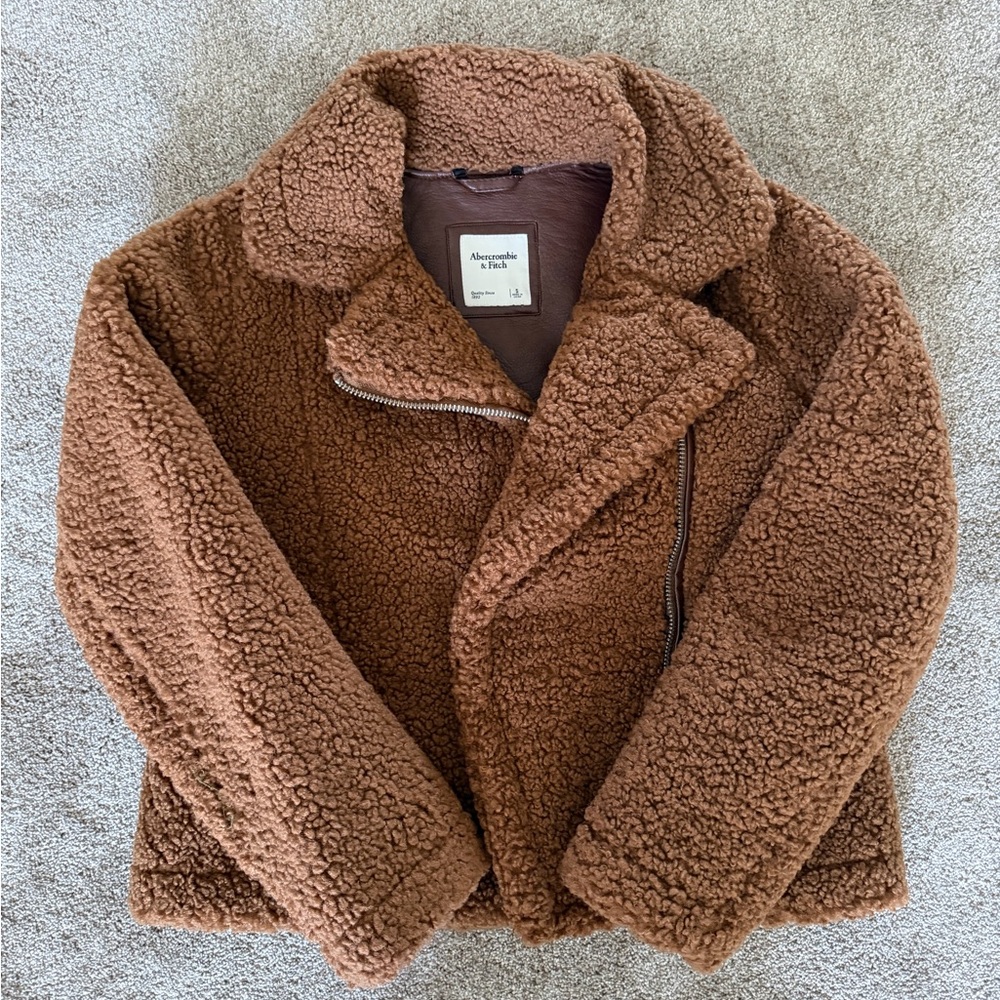 Abercrombie & Fitch Brown Teddy Jacket
